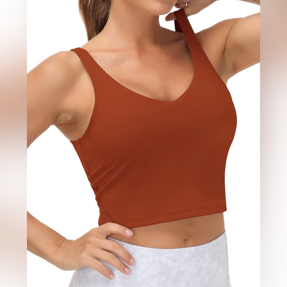 THE GYM PEOPLE Womens' Sports Bra Longline Wirefree Padded with Medium Support M - Picture 2 of 7
